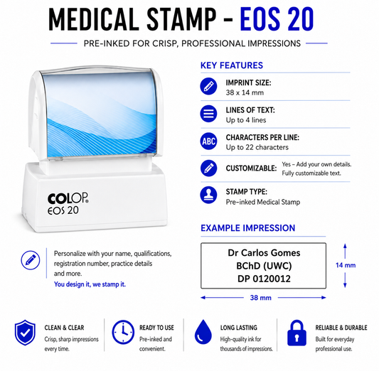 Pre-Inked Medical Desk Stamps