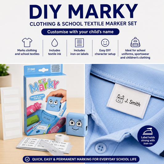 Colop My Marky Clothing Stamp set.
