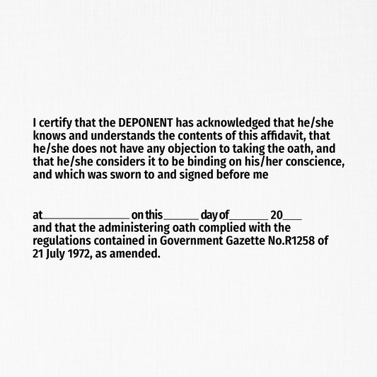 Affidavit Stamp (76x37mm)