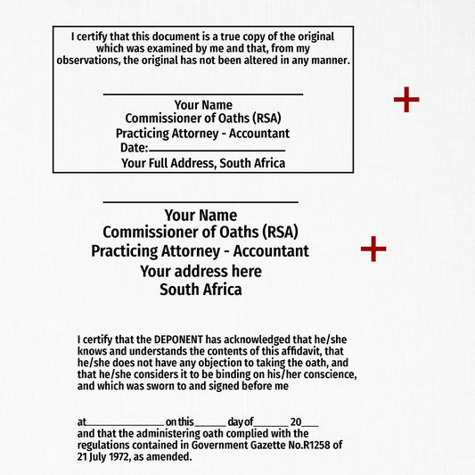 Commissioner of Oaths Full Set- Big