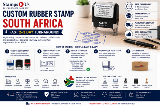 Custom Rubber Stamp South Africa With Fast 2–3 Day Turnaround