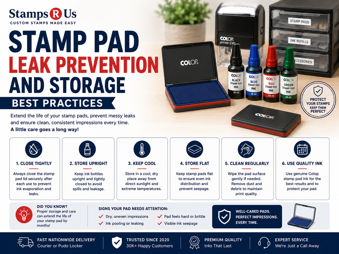 Stamp Pad Leak Prevention and Storage Best Practices