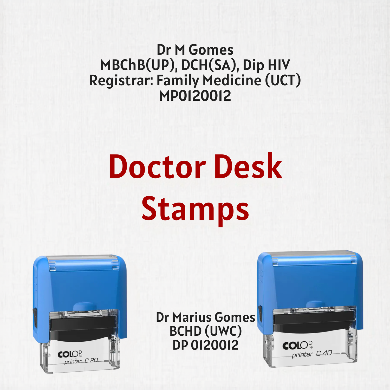 Desk Stamps (Doctor Desk Range)