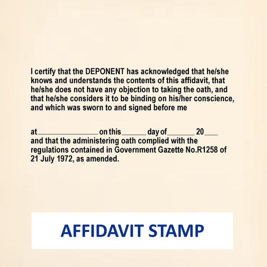 Affidavit Stamp (76x37mm)