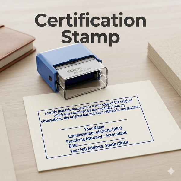 Certification Stamp Commissioner of Oaths Stamp South Africa Stamps R us Webp
