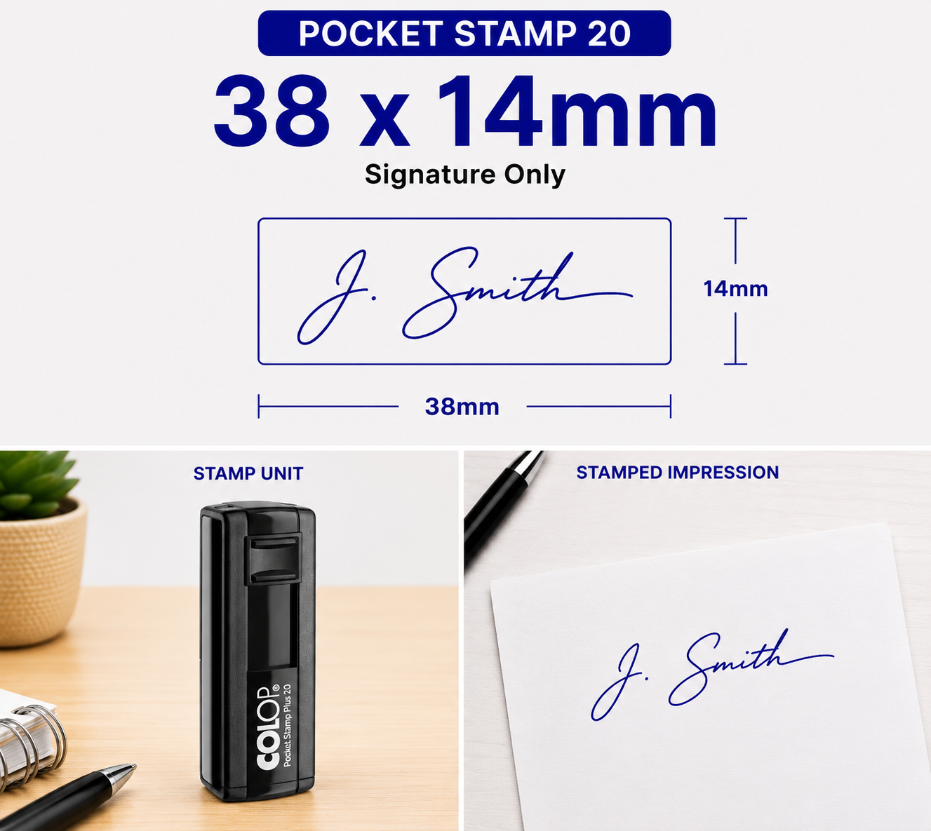 Self-Inking Signature Stamps