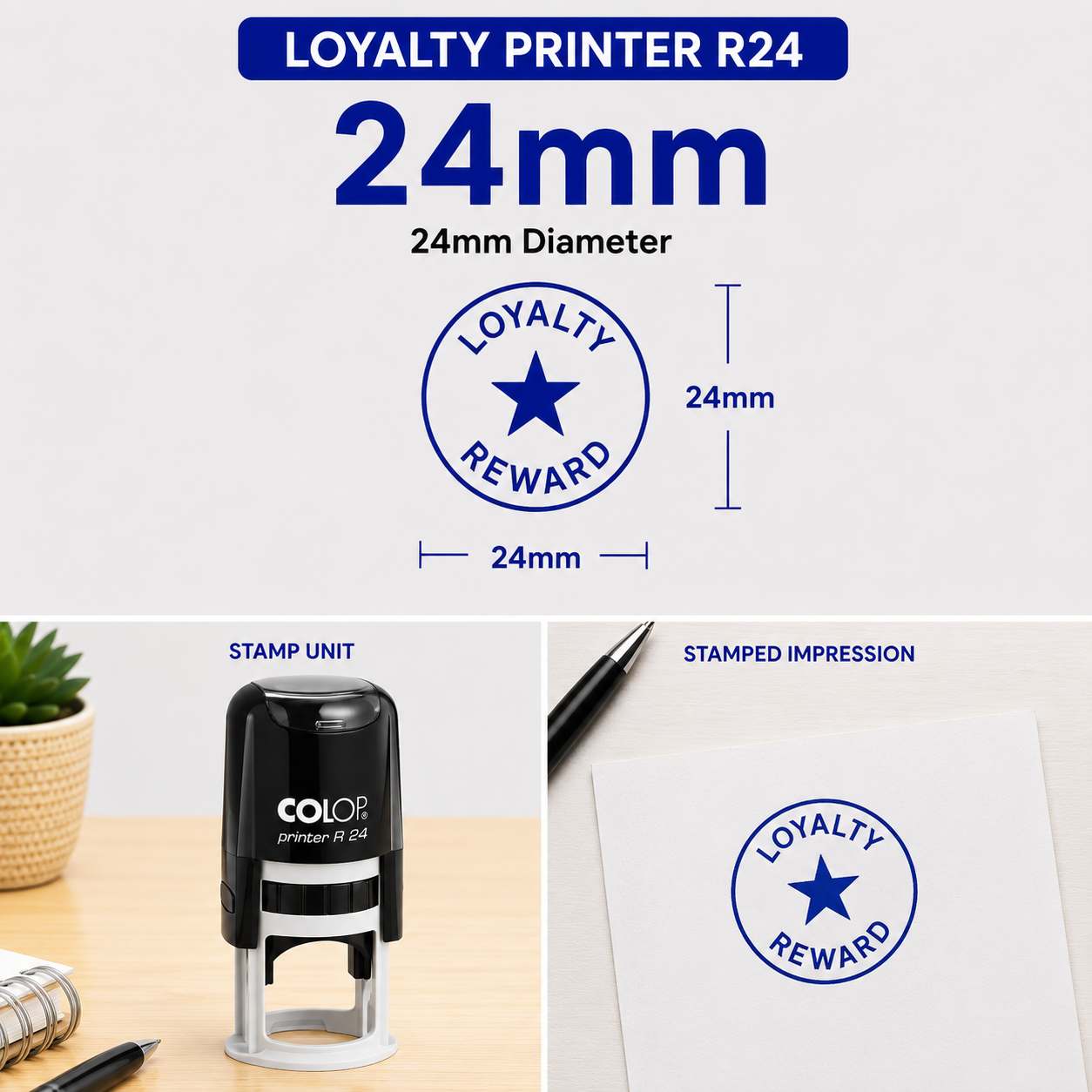 Self-Inking Loyalty Card Stamps