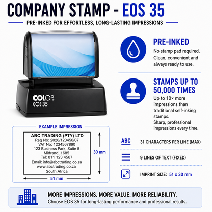 Pre-Inked Company Stamps
