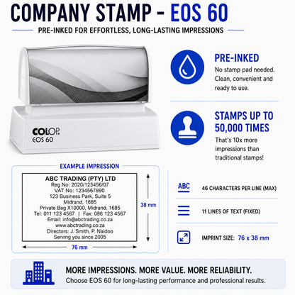 Pre-Inked Company Stamps