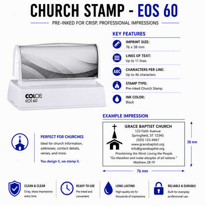Pre-Inked Church Stamps