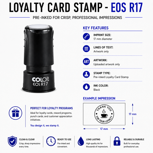 Pre-inked Loyalty Card Stamps