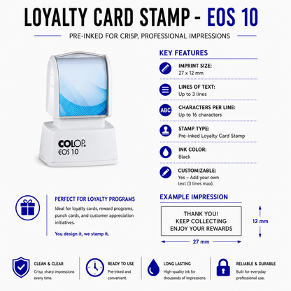 Pre-inked Loyalty Card Stamps