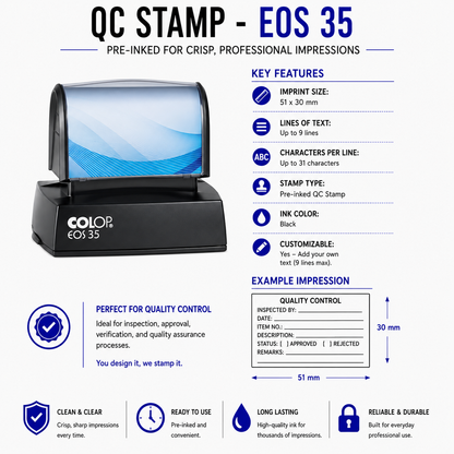 Pre-Inked QC Stamps