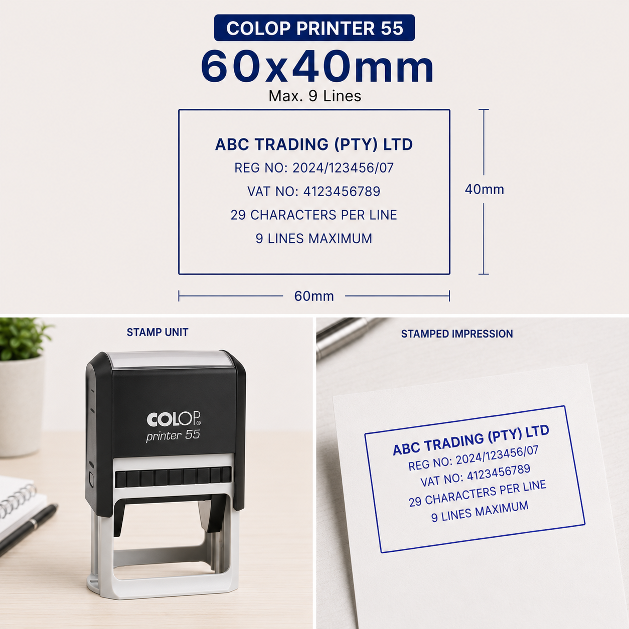 Self-inking Company Stamps