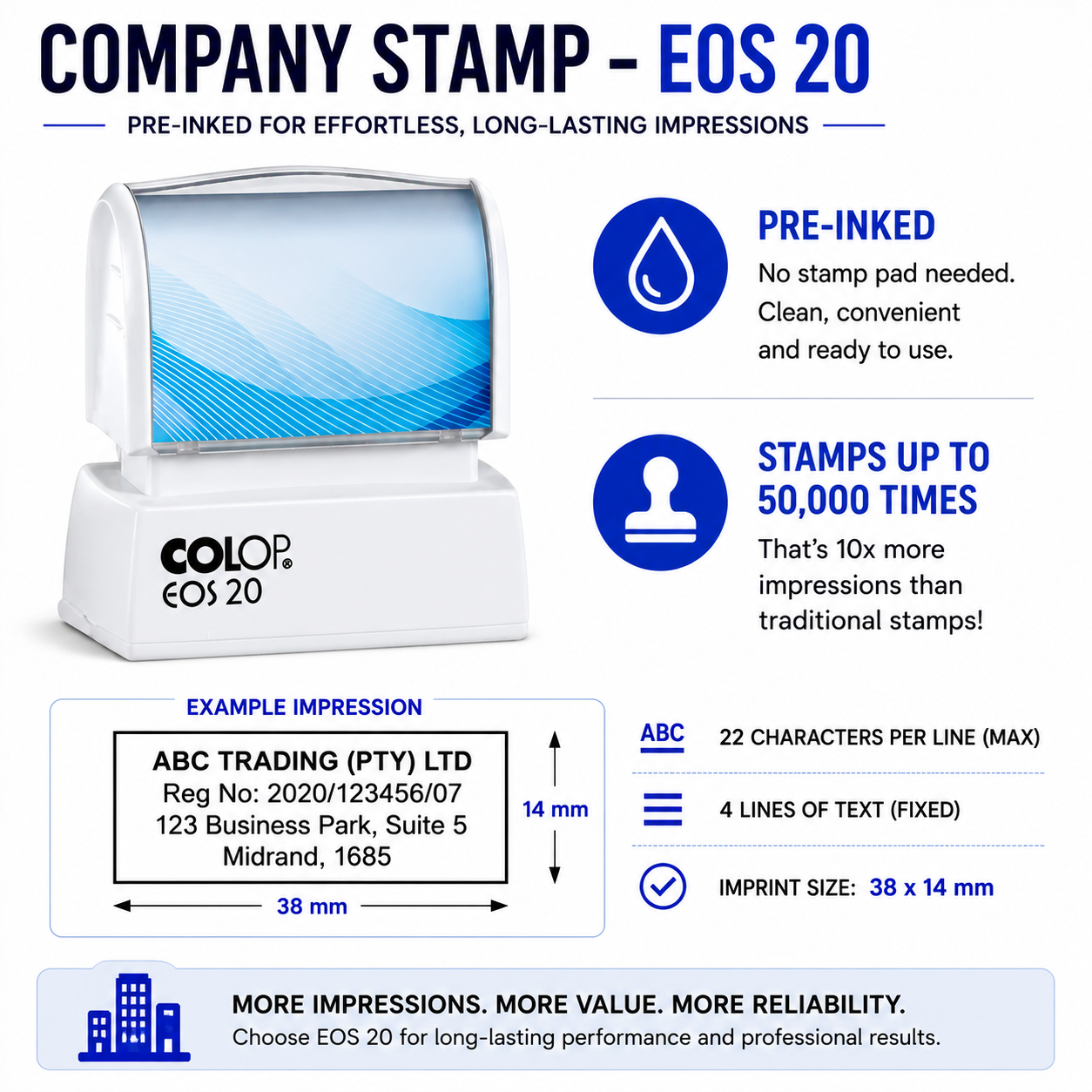 Pre-Inked Company Stamps