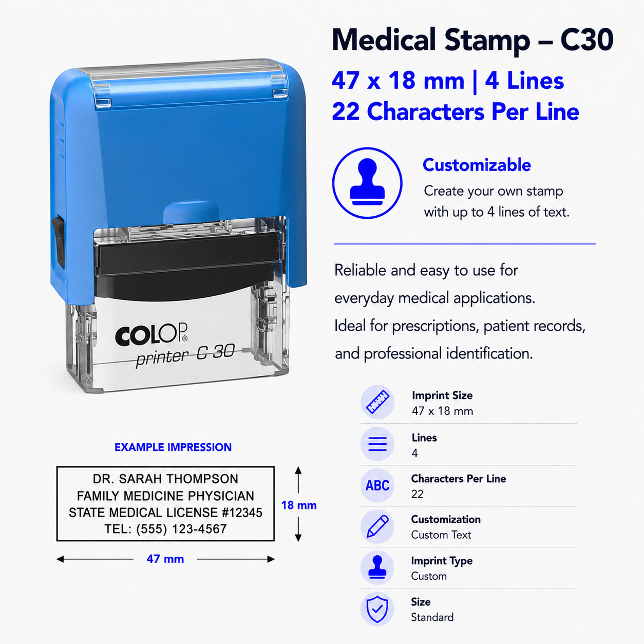Medical Desk Stamps
