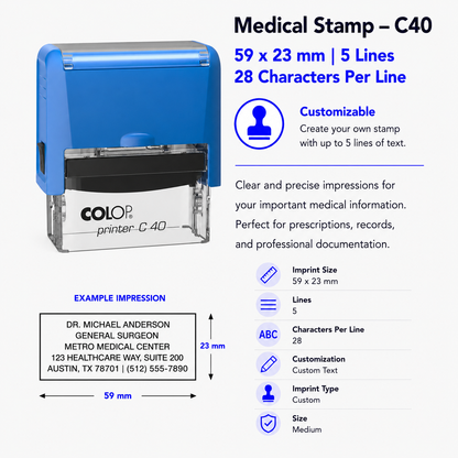 Medical Desk Stamps