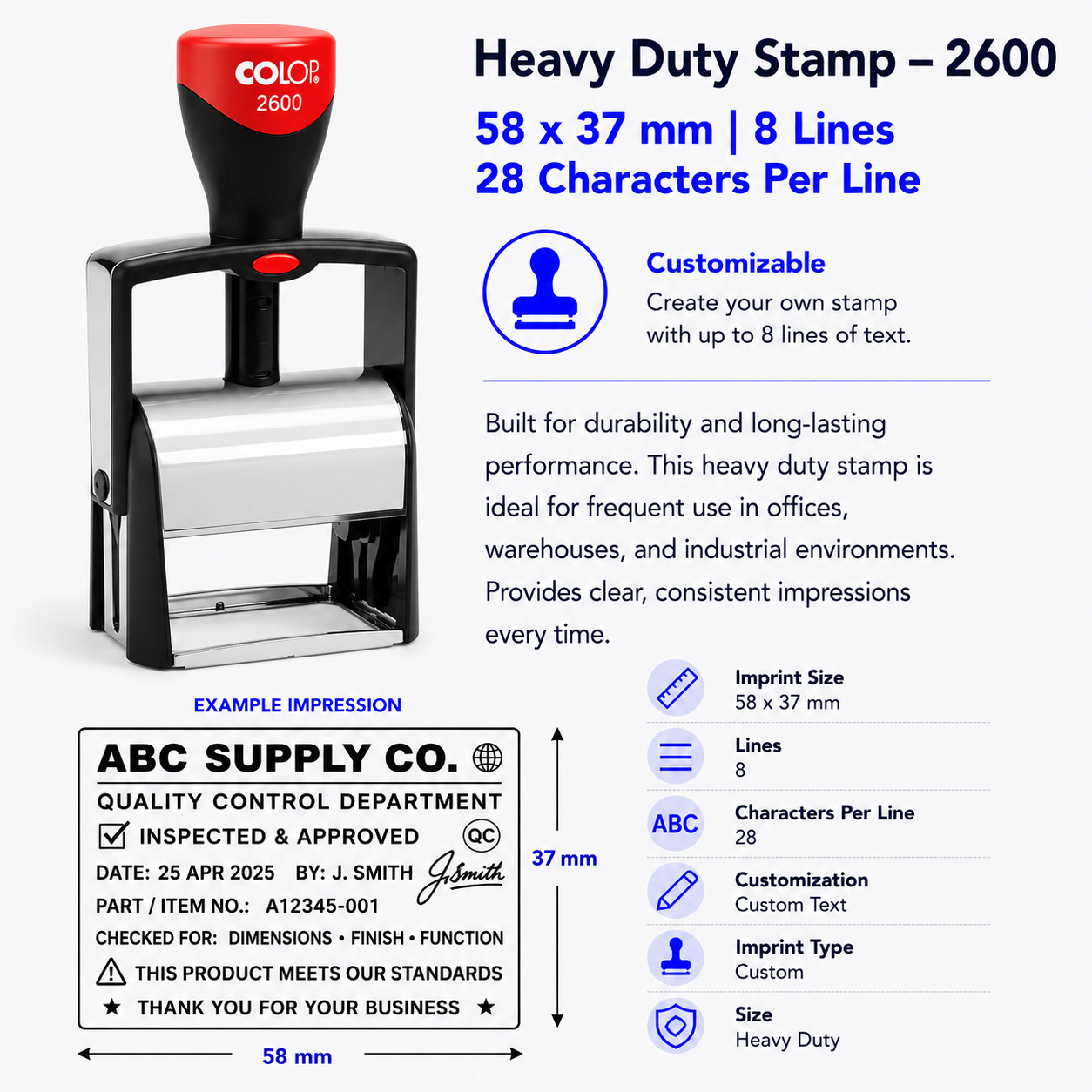 Heavy Duty Stamps