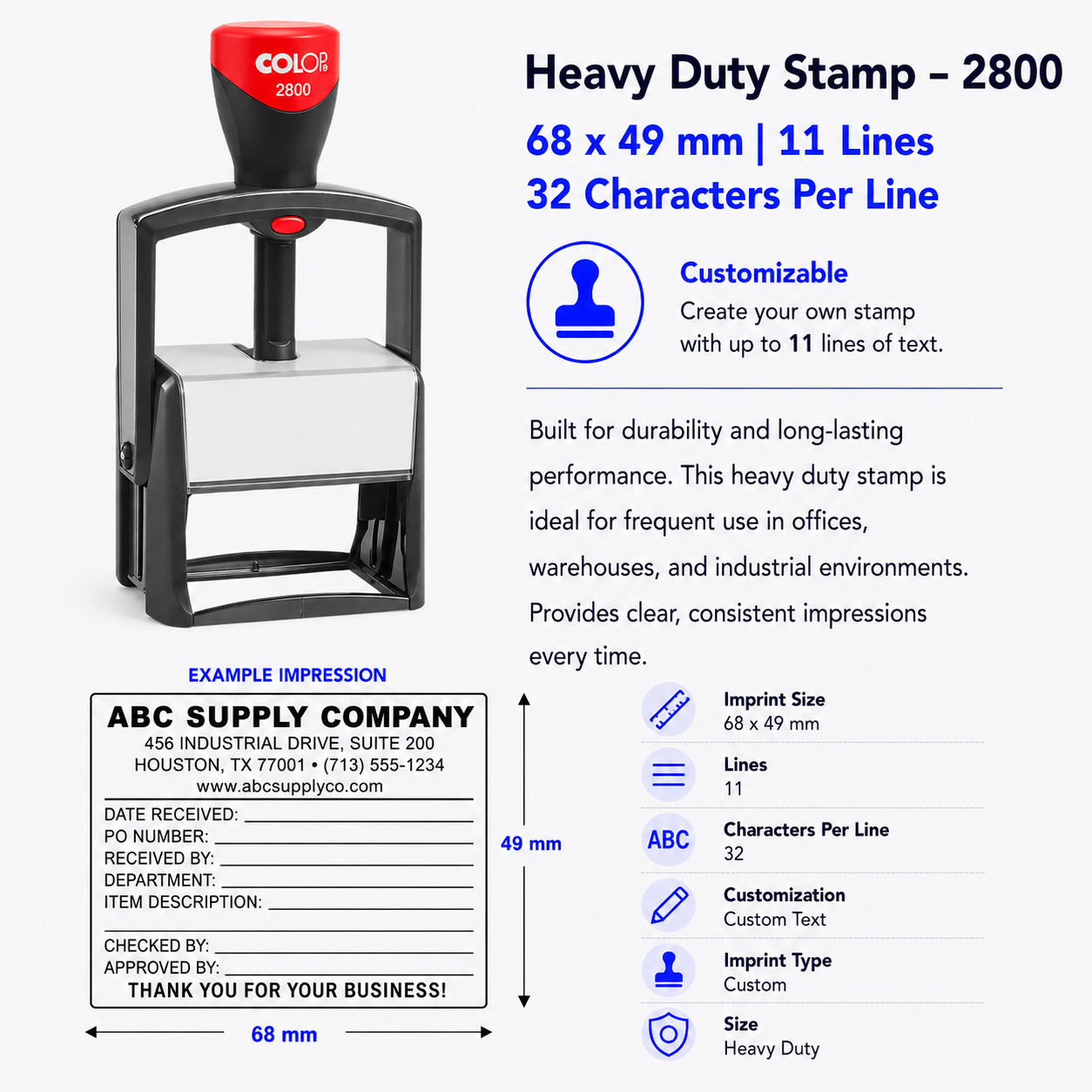 Heavy Duty Stamps