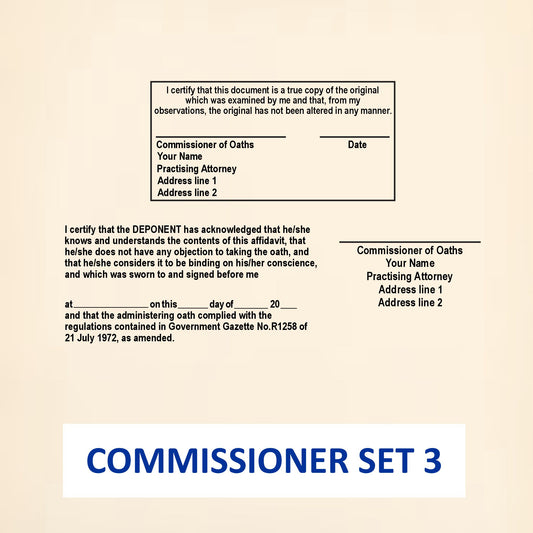 Commissioner of Oaths Full Set- Big