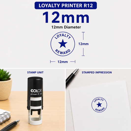 Loyalty Card Stamp Self-Inking  Colop Printer R12 South Africa Stamps R Us Web