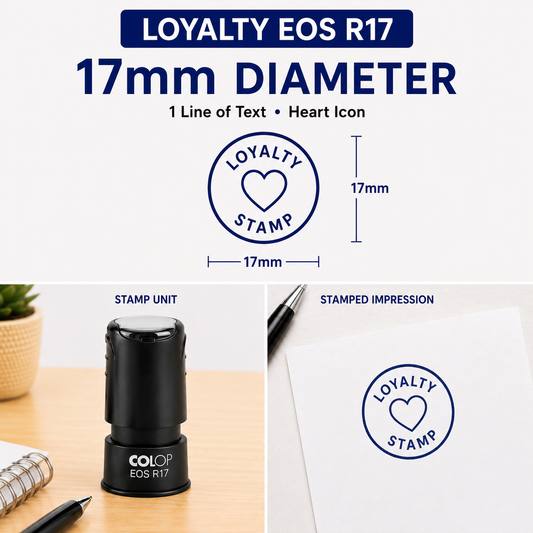 Pre-Inked Loyalty card stamp EOS R17 South Africa Stamps R us Webp