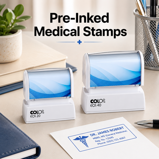 Pre-Inked Medical Stamps Colop EOS   South Africa Stamps R us Webp