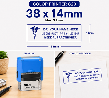 Medical Doctor Stamp Self-Inking  Colop Printer C20 South Africa Stamps R Us Web