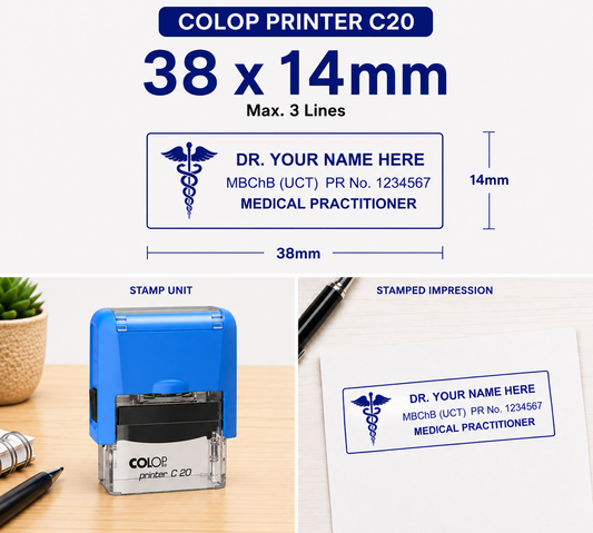 Medical Doctor Stamp Self-Inking  Colop Printer C20 South Africa Stamps R Us Web