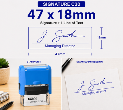 Signature Stamp Self-Inking  Colop Printer C30 South Africa Stamps R Us Web