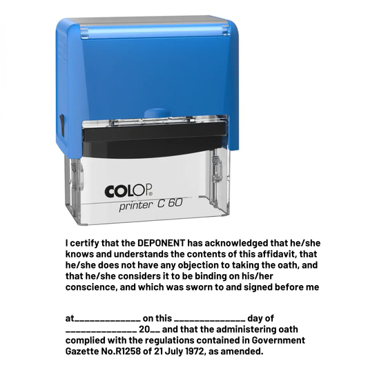 Affidavit Stamp | Commissioner of Oaths | Colop C60