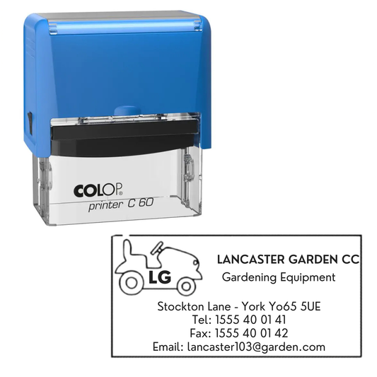 Colop Printer C60 Self-Inking Stamp | 8 Lines | 76x37mm