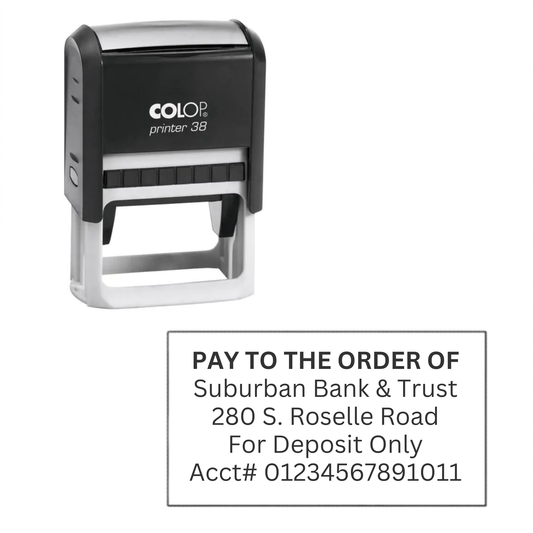 Colop Printer 38 Self-Inking Stamp | 8 Lines | 56x33mm